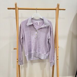 Travis Mathew Lilac Collared Sweatshirt